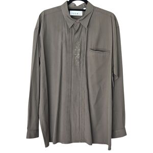 Men's PRONTI Pleated Embroidered Front Shirt
